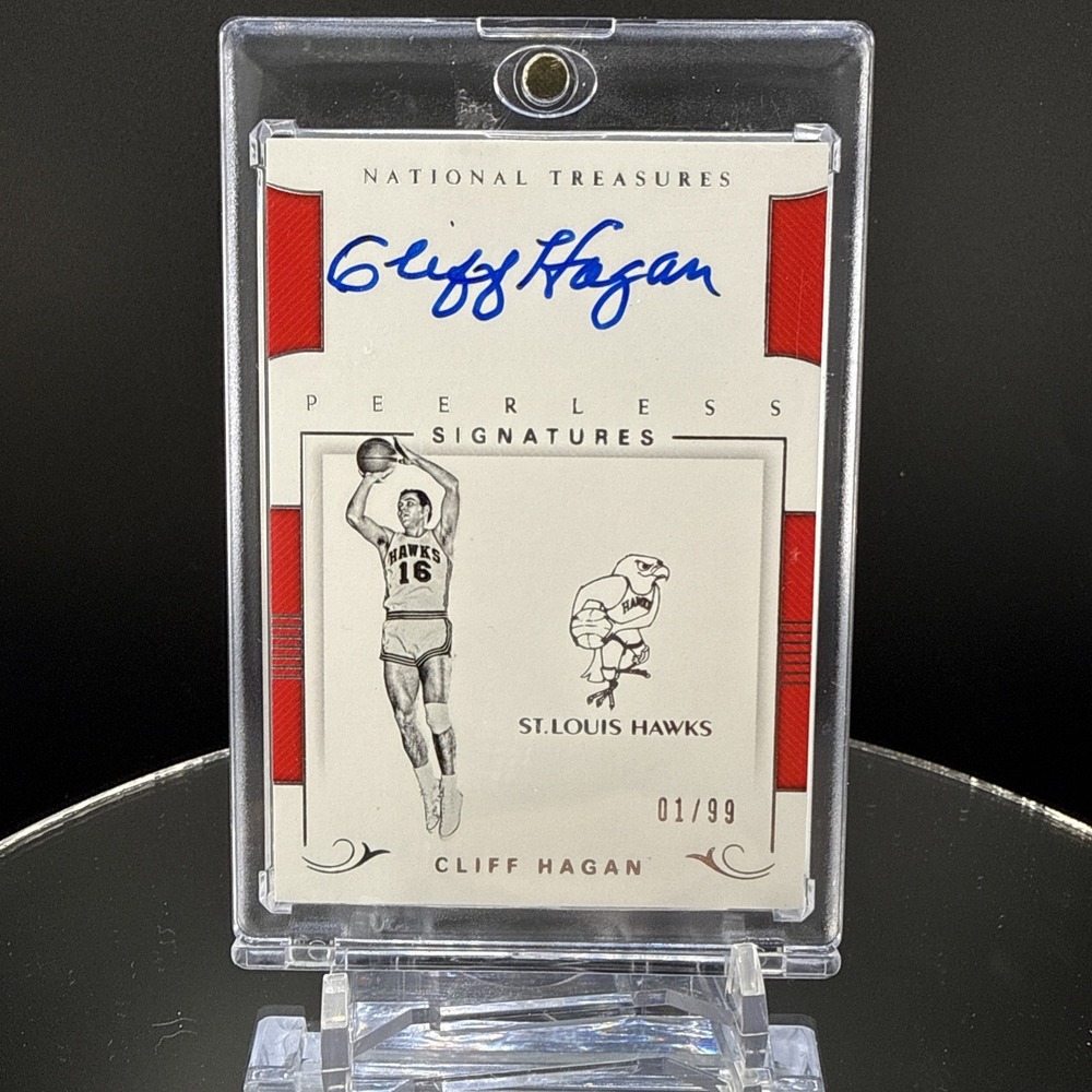 2017-18 Panini National Treasures CLIFF HAGAN St. Louis Hawks AUTO 1/99